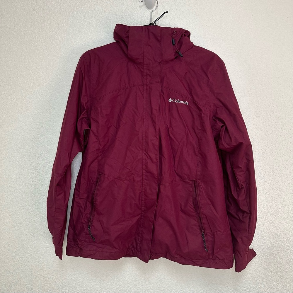 Columbia women’s Bugaboo II Fleece Interchange Jacket Outer Shell Pink SZ MEDIUM